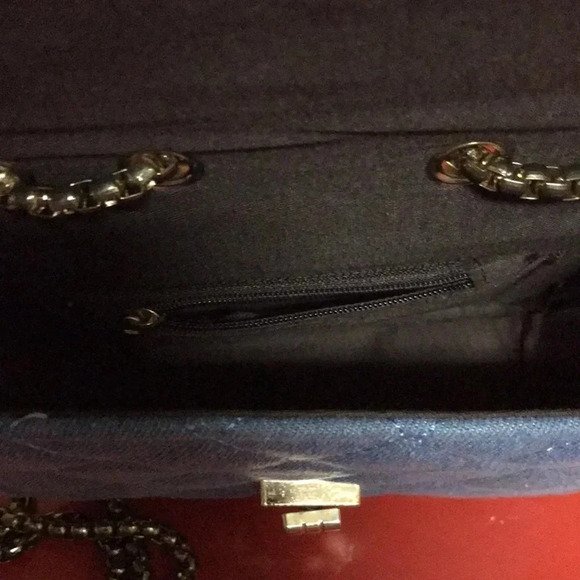 Kiss my Patch Jean Square Side Bag. Preloved - Picture 4 of 4